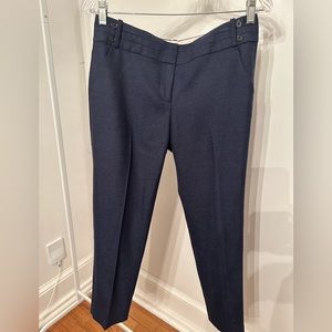 Ann Taylor petite cropped  navy wool trouser.